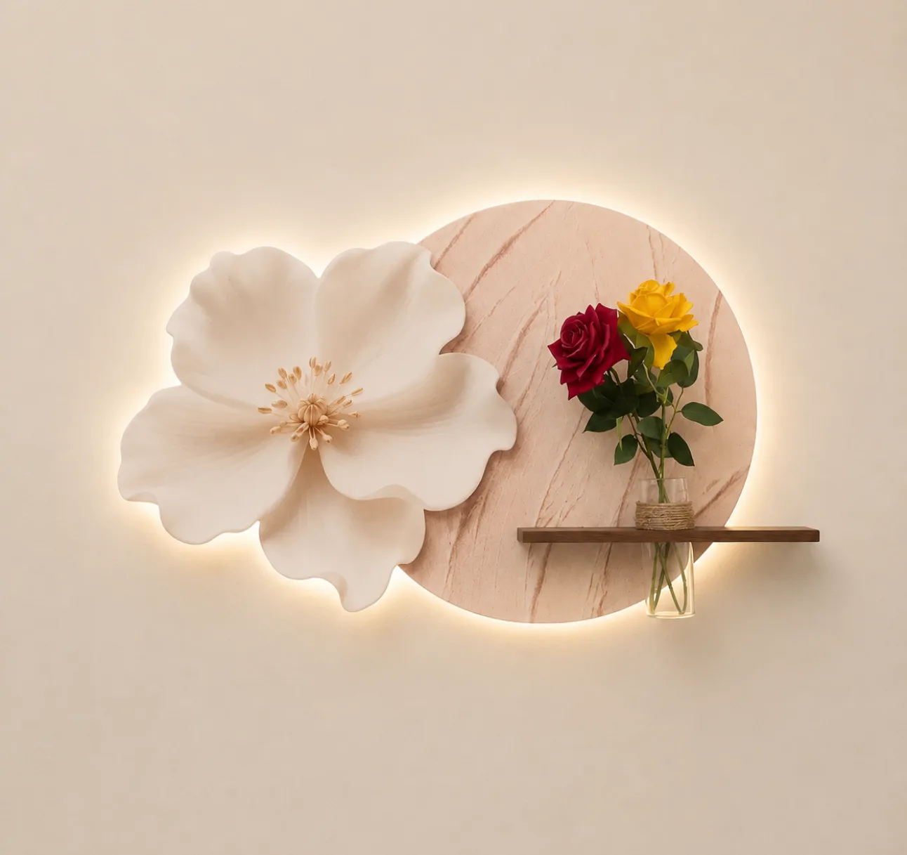 The Bloom of Stillness curated LED wall art