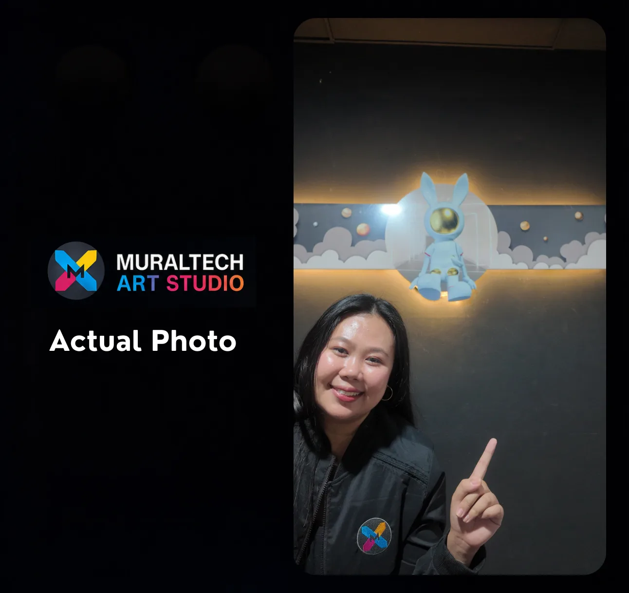 The Cosmic Companion, LED curated 3D wall art, 150 x 67 x 7 cm