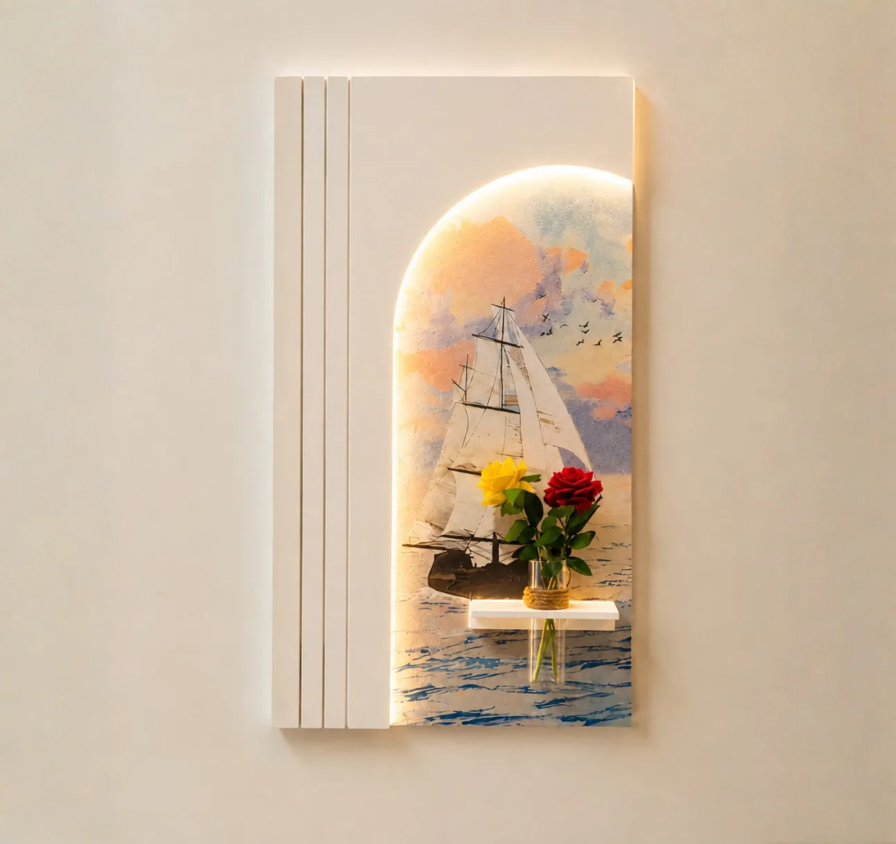 The Horizon Vessel curated LED wall art
