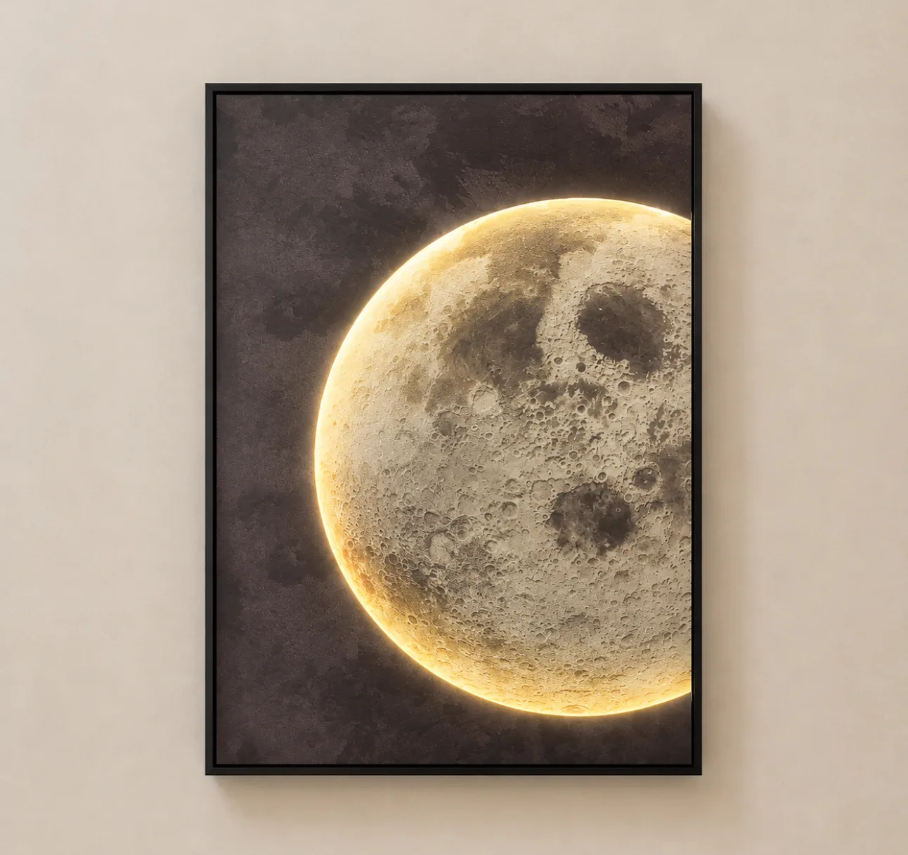 The Lunar Texture curated LED wall art
